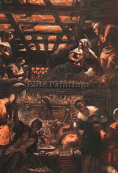JACOPO ROBUSTI TINTORETTO THE ADORATION OF THE SHEPHERDS ARTIST PAINTING CANVAS