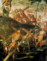 JACOPO ROBUSTI TINTORETTO THE ASCENT TO CALVARY ARTIST PAINTING REPRODUCTION OIL