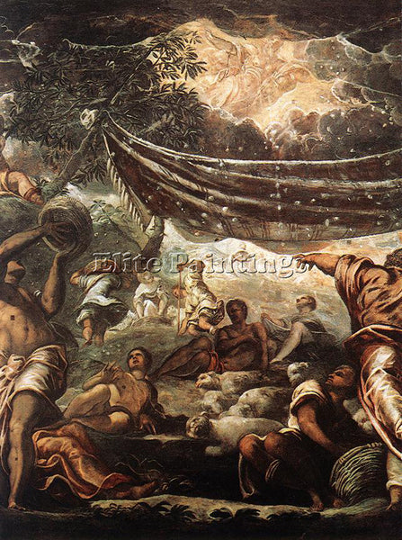 JACOPO ROBUSTI TINTORETTO THE MIRACLE OF MANNA DETAIL ARTIST PAINTING HANDMADE