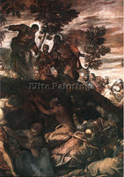 JACOPO ROBUSTI TINTORETTO THE MIRACLE OF THE LOAVES AND FISHES PAINTING HANDMADE