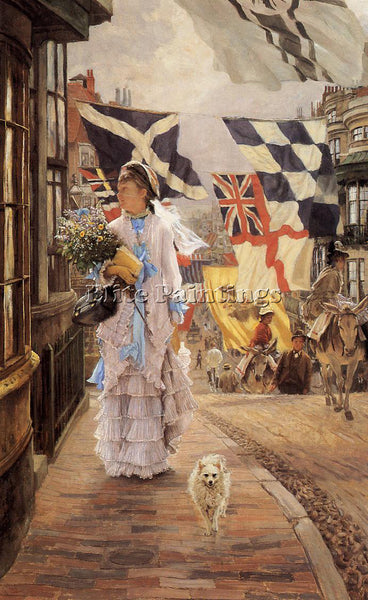 JAMES JACQUES-JOSEPH TISSOT A FETE DAY AT BRIGHTON ARTIST PAINTING REPRODUCTION