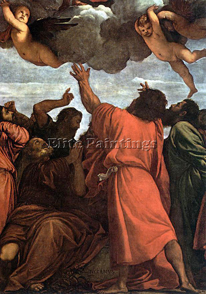 TITIAN ASSUMPTION OF THE VIRGIN DETAIL3 ARTIST PAINTING REPRODUCTION HANDMADE