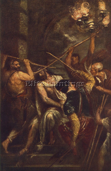 TITIAN CROWNING WITH THORNS ARTIST PAINTING REPRODUCTION HANDMADE OIL CANVAS ART