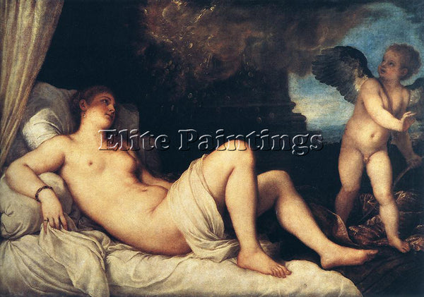 TITIAN DANAE 1544 ARTIST PAINTING REPRODUCTION HANDMADE CANVAS REPRO WALL DECO