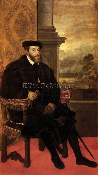 TITIAN EMPEROR CHARLES 1548 IIJPG ARTIST PAINTING REPRODUCTION HANDMADE OIL DECO