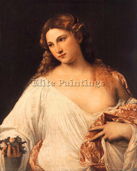 TITIAN FLORA ARTIST PAINTING REPRODUCTION HANDMADE OIL CANVAS REPRO WALL  DECO