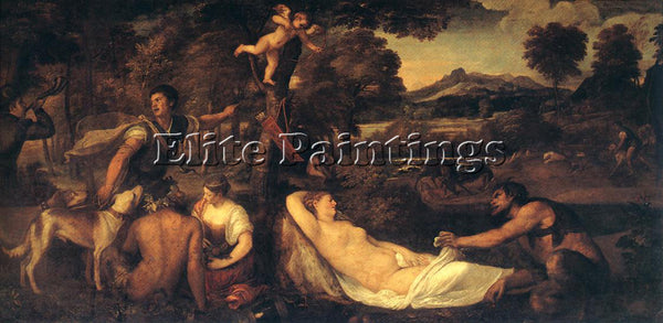 TITIAN JUPITER AND ANTHIOPE PARDO VENUS ARTIST PAINTING REPRODUCTION HANDMADE