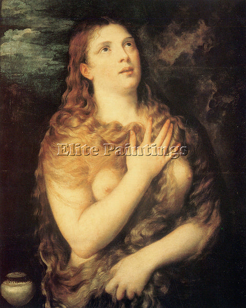 TITIAN MARY MAGDALEN REPENTANT 1531 ARTIST PAINTING REPRODUCTION HANDMADE OIL