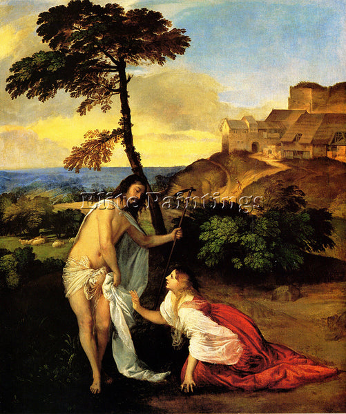 TITIAN NOLI ME TANGERE 1511 12 ARTIST PAINTING REPRODUCTION HANDMADE OIL CANVAS