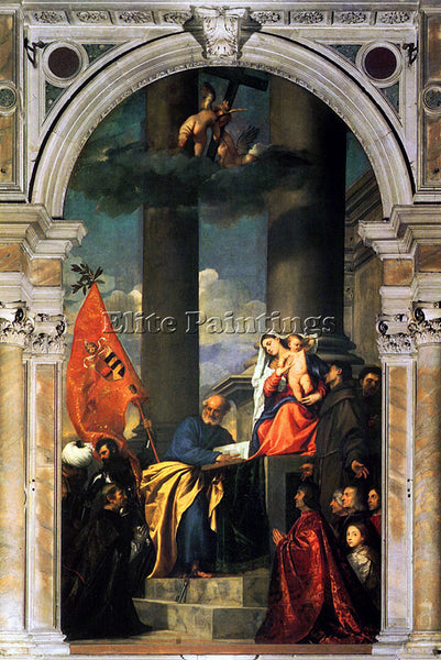 TITIAN PESAROS MADONNA 1519 1526 ARTIST PAINTING REPRODUCTION HANDMADE OIL REPRO