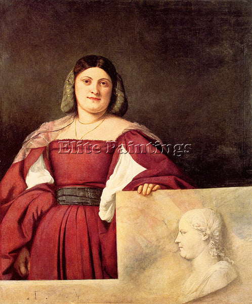 TITIAN PORTRAIT OF A WOMAN CALLED LA SCHIAVONA 1508 10 ARTIST PAINTING HANDMADE