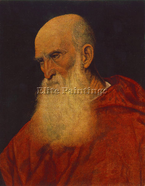 TITIAN PORTRAIT OF AN OLD MAN PIETRO CARDINAL BEMBO ARTIST PAINTING REPRODUCTION