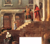 TITIAN PRESENTATION OF THE VIRGIN AT THE TEMPLE DETAIL1 ARTIST PAINTING HANDMADE