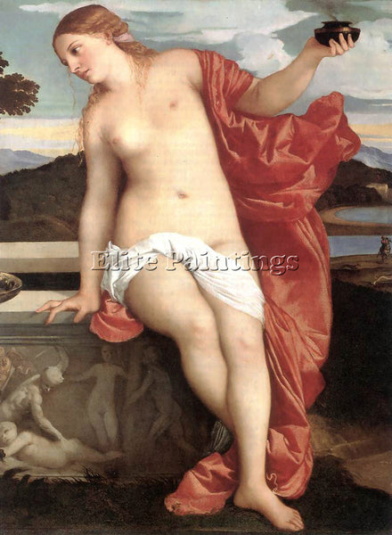 TITIAN SACRED AND PROFANE LOVE DETAIL1 ARTIST PAINTING REPRODUCTION HANDMADE OIL