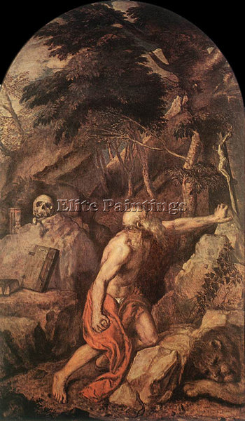 TITIAN ST JEROME ARTIST PAINTING REPRODUCTION HANDMADE OIL CANVAS REPRO WALL ART