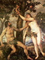 TITIAN THE FALL OF MAN 1565 70 ARTIST PAINTING REPRODUCTION HANDMADE OIL CANVAS