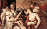 TITIAN VENUS BLINDFOLDING CUPID ARTIST PAINTING REPRODUCTION HANDMADE OIL CANVAS