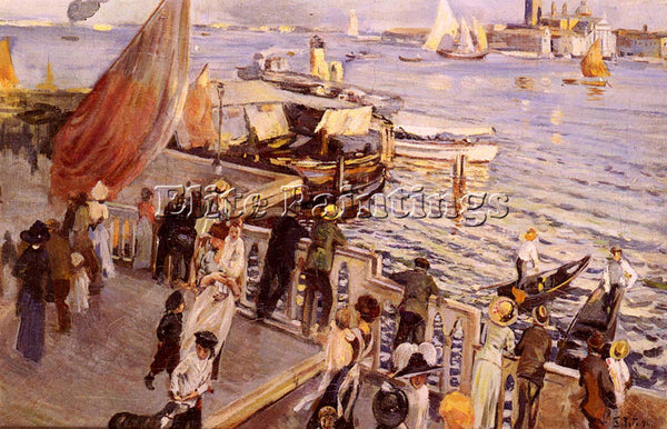 ETTORE TITO THE GRAND CANAL VENICE ARTIST PAINTING REPRODUCTION HANDMADE OIL ART