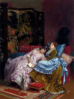 TOULMOUCHE AUGUSTE AN AFTERNOON IDYLL ARTIST PAINTING REPRODUCTION HANDMADE OIL