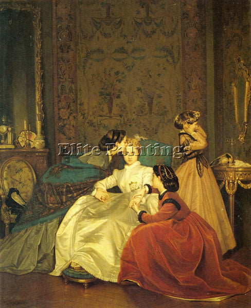 TOULMOUCHE AUGUSTE THE RELUCTANT BRIDE ARTIST PAINTING REPRODUCTION HANDMADE OIL