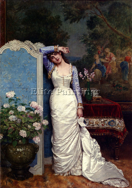 TOULMOUCHE AUGUSTE YOUNG WO ARTIST PAINTING REPRODUCTION HANDMADE OIL CANVAS ART