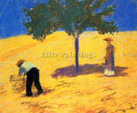 MACKE TREE IN CORNFELD ARTIST PAINTING REPRODUCTION HANDMADE CANVAS REPRO WALL