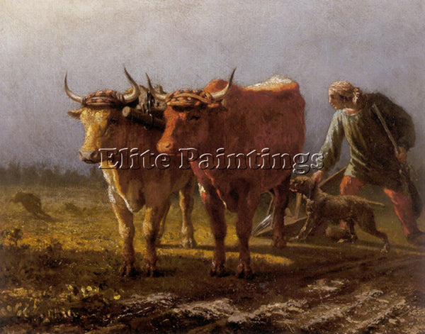 ANTONY TRONCET PLOWING ARTIST PAINTING REPRODUCTION HANDMADE CANVAS REPRO WALL