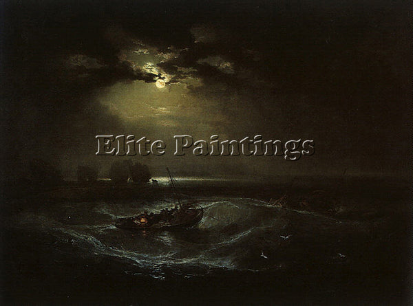 JOSEPH MALLORD WILLIAM TURNER FISHERMEN AT SEA THE CHOLMELEY SEA PIECE PAINTING