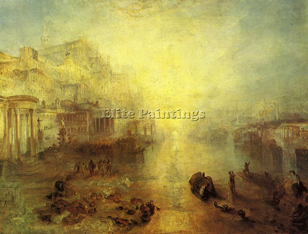 JOSEPH MALLORD WILLIAM TURNER ANCIENT ITALY OVID BANISHED FROM ROME PAINTING OIL