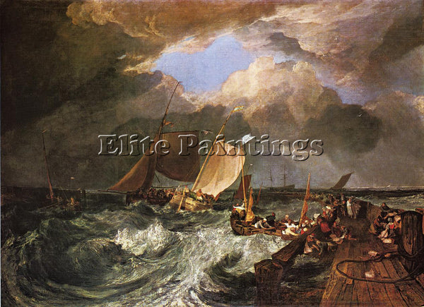JOSEPH MALLORD WILLIAM TURNER CALAIS PIER WITH FRENCH POISSARDS ARTIST PAINTING