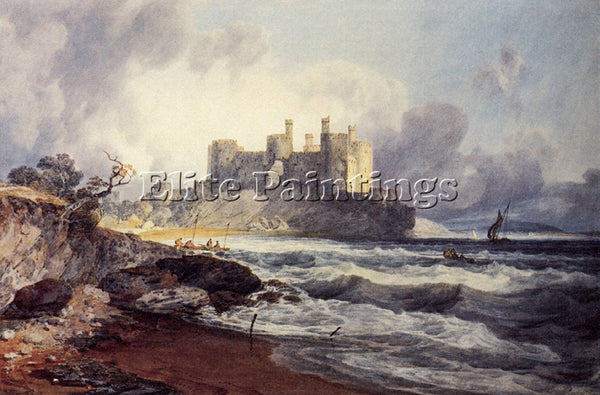 JOSEPH MALLORD WILLIAM TURNER CONWAY CASTLE ARTIST PAINTING HANDMADE OIL CANVAS