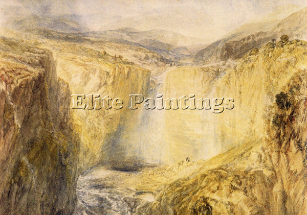 JOSEPH MALLORD WILLIAM TURNER FALL OF THE TEES YORKSHIRE ARTIST PAINTING CANVAS
