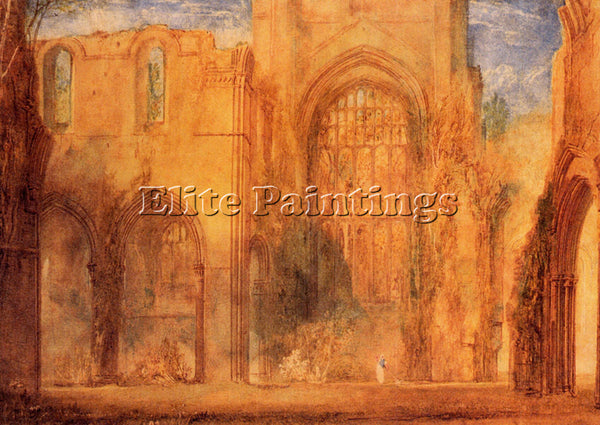 JOSEPH MALLORD WILLIAM TURNER INTERIOR OF FOUNTAINS ABBEY YORKSHIRE PAINTING OIL