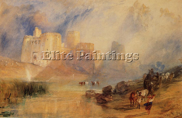 JOSEPH MALLORD WILLIAM TURNER KIDWELLY CASTLE ARTIST PAINTING REPRODUCTION OIL