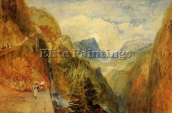 JOSEPH MALLORD WILLIAM TURNER MONT BLANC FROM FORT ROCH VAL D AOSTA PAINTING OIL