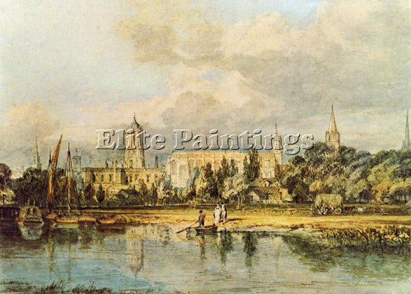JOSEPH MALLORD WILLIAM TURNER SOUTH VIEW CHRIST CHURCH ETC FROM MEADOWS PAINTING