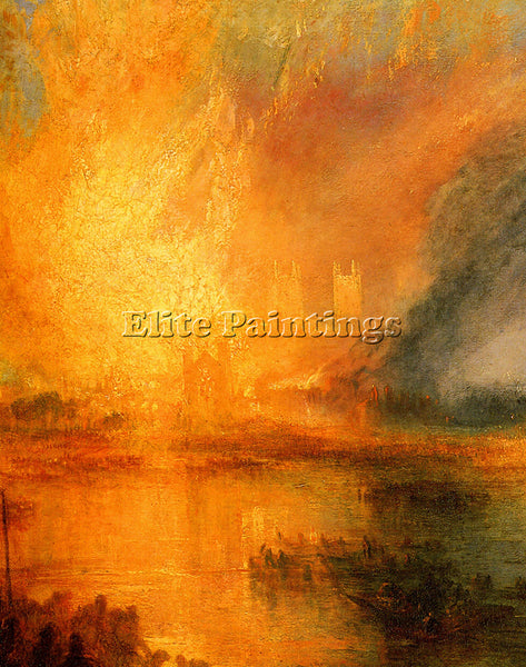 WILLIAM TURNER THE BURNING HAUSE LORDS AND COMMONS DETAIL1 ARTIST PAINTING REPRO
