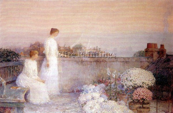 HASSAM TWILIGHT ARTIST PAINTING REPRODUCTION HANDMADE CANVAS REPRO WALL  DECO