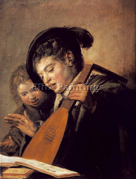 FRANS HALS TWO BOYS SINGING ARTIST PAINTING REPRODUCTION HANDMADE OIL CANVAS ART