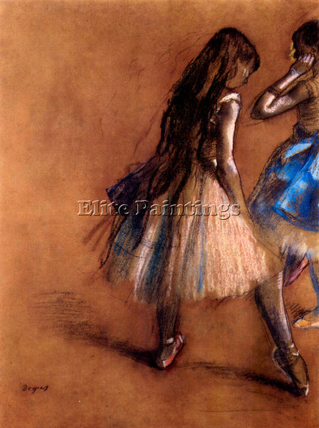 DEGAS TWO DANCERS 1 ARTIST PAINTING REPRODUCTION HANDMADE CANVAS REPRO WALL DECO