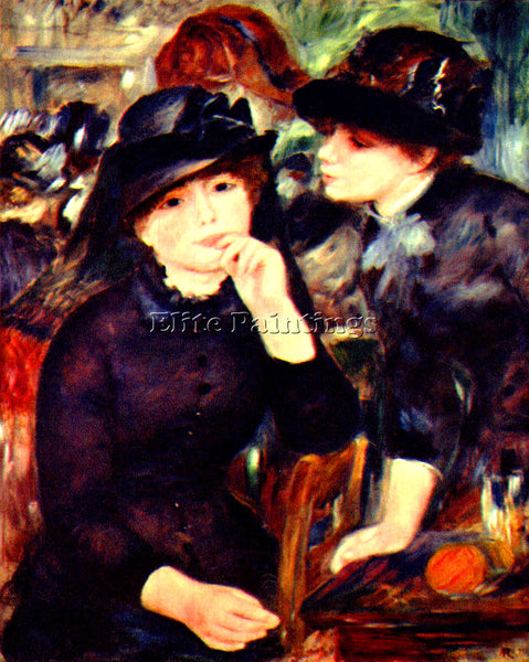 RENOIR TWO GIRLS IN BLACK ARTIST PAINTING REPRODUCTION HANDMADE OIL CANVAS REPRO