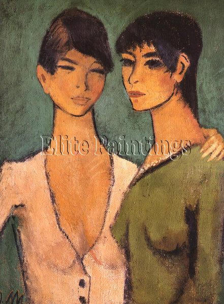FAMOUS PAINTINGS TWO SISTER OTTO MUELLER 90X71 CM ARTIST PAINTING REPRODUCTION