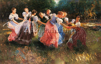 HUNGARIAN UJVARY IGNAC THE RITE OF SPRING ARTIST PAINTING REPRODUCTION HANDMADE