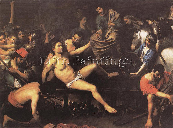 VALENTIN DE BOULOGNE MARTYYRDOM OF ST LAWRENCE ARTIST PAINTING REPRODUCTION OIL
