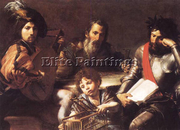 VALENTIN DE BOULOGNE THE FOUR AGES OF MAN ARTIST PAINTING REPRODUCTION HANDMADE