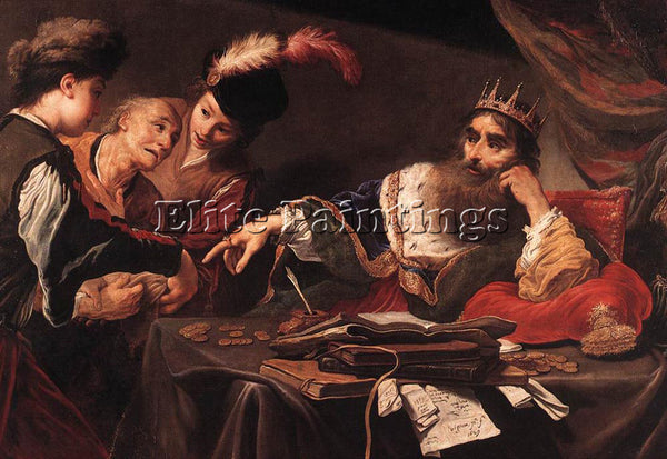 VIGNON CROESUS RECEIVING TRIBUTE FROM A LYDIAN PEASANT ARTIST PAINTING HANDMADE