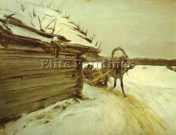 VALENTIN SEROV IN WINTER 1898 ARTIST PAINTING REPRODUCTION HANDMADE CANVAS REPRO