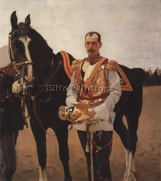 VALENTIN SEROV PORTRAIT OF GRAND DUKE PAUL ALEXANDROVICH 1897 PAINTING HANDMADE
