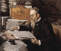 VALENTIN SEROV PORTRAIT OF NIKOLAI ANDREYEVICH RIMSKY KORSAKOV 1898 PAINTING OIL