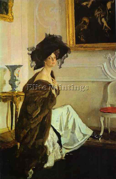 VALENTIN SEROV PORTRAIT OF PRINCESS OLGA ORLOVA 1911 ARTIST PAINTING HANDMADE